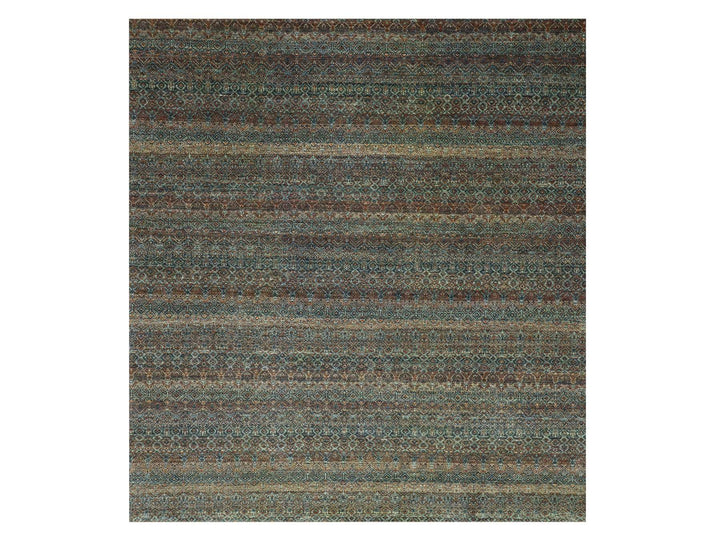 12'0" x 12'0" New Hand Knotted Brown Wool Square Oriental Rug - MOA10279454