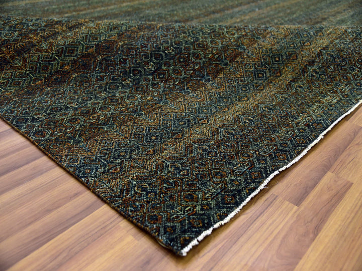 12'0" x 12'0" New Hand Knotted Brown Wool Square Oriental Rug - MOA10279454