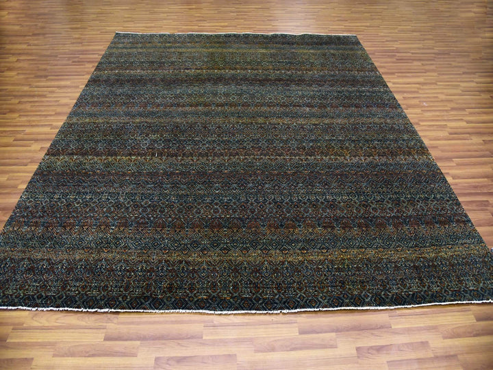 10'0" x 10'0" New Hand Knotted Brown Wool Square Oriental Rug - MOA10279455