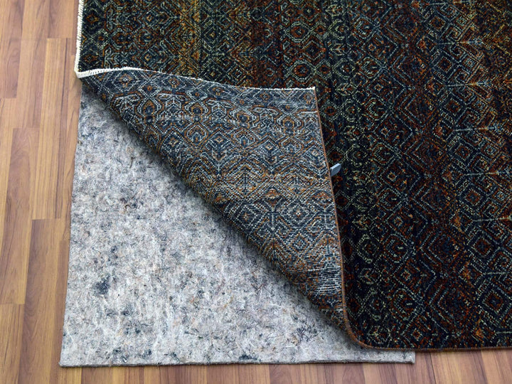 10'0" x 10'0" New Hand Knotted Brown Wool Square Oriental Rug - MOA10279455