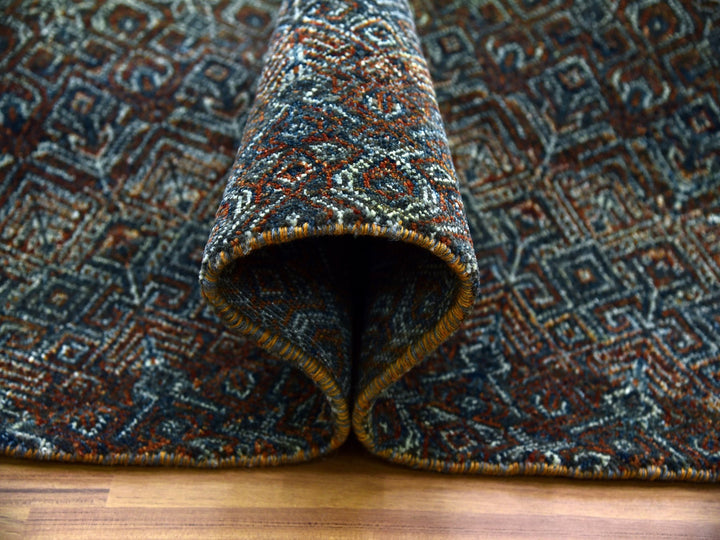 8'0" x 8'0" New Hand Knotted Brown Wool Round Oriental Rug - MOA10279456