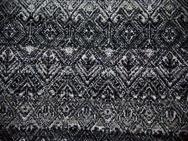 10'0" x 13'10" New Hand Knotted Grey Wool Rectangle Oriental Rug - MOA10279459