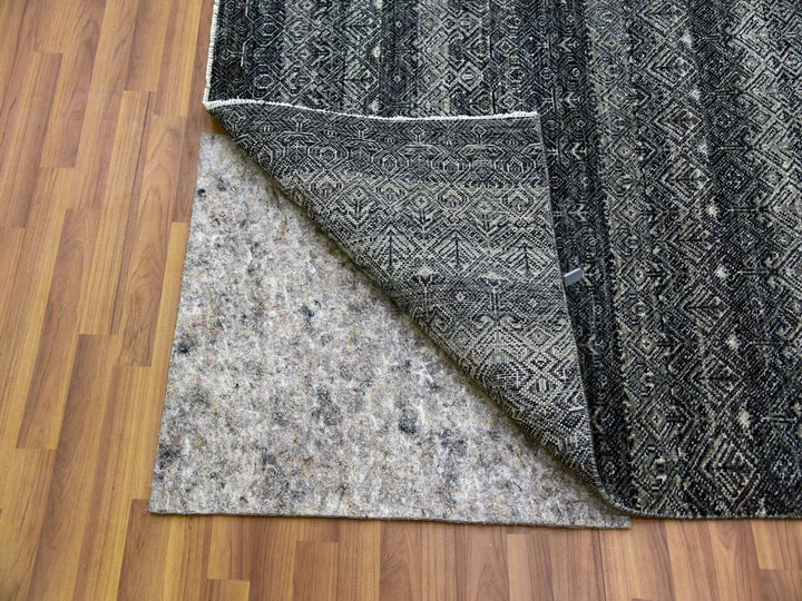 10'0" x 10'0" New Hand Knotted Grey Wool Square Oriental Rug - MOA10279460