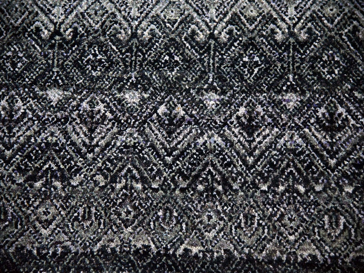 10'0" x 10'0" New Hand Knotted Grey Wool Square Oriental Rug - MOA10279460