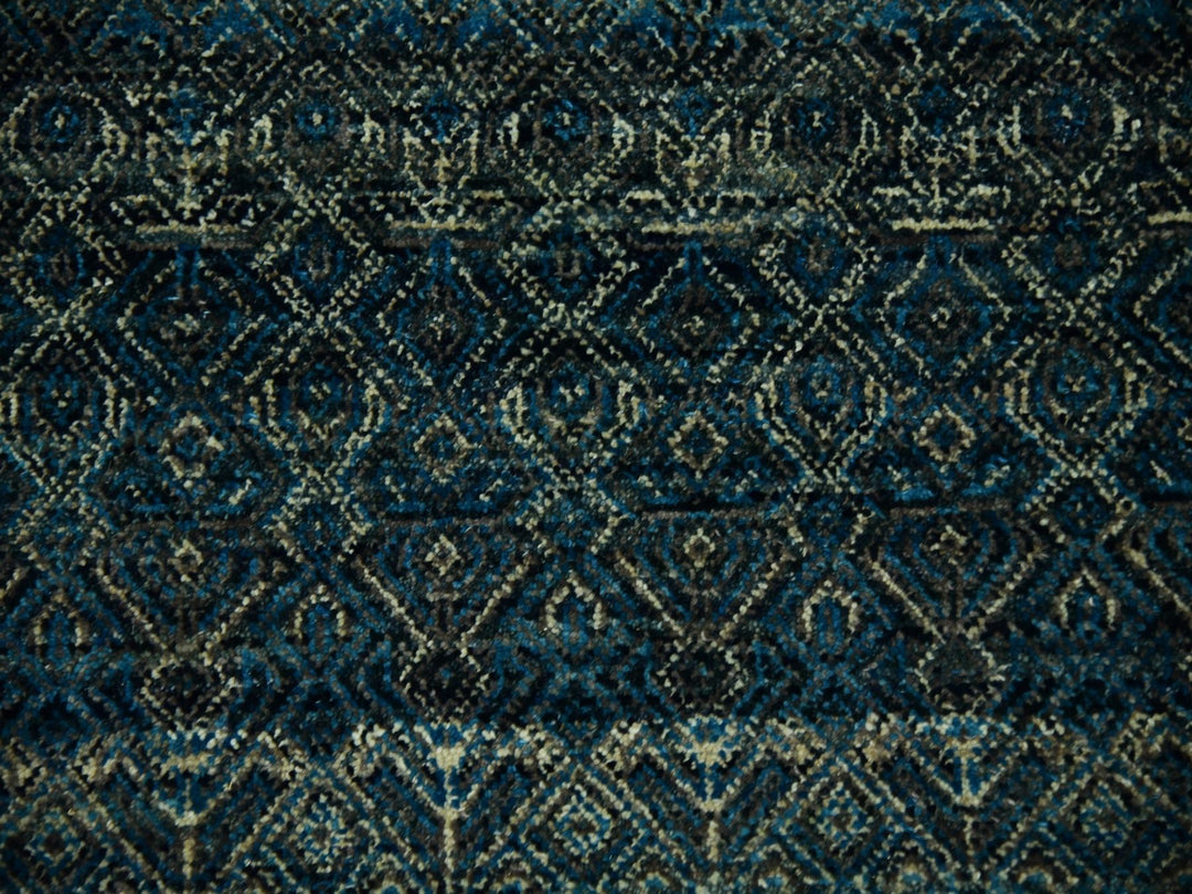 10'0" x 10'1" New Hand Knotted Blue Wool Square Oriental Rug - MOA10279462