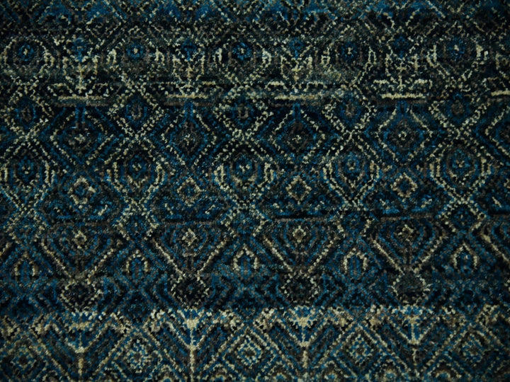 10'0" x 10'1" New Hand Knotted Blue Wool Square Oriental Rug - MOA10279462