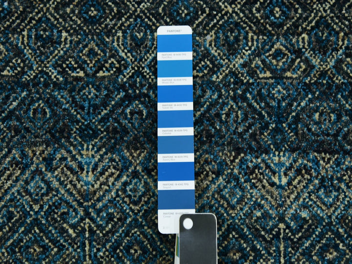 7'8" x 10'0" New Hand Knotted Blue Wool Rectangle Oriental Rug - MOA10279463