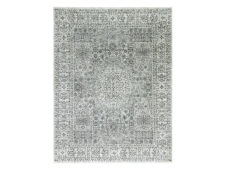 9'1" x 12'0" New Hand Knotted Ivory Wool Rectangle Oriental Rug - MOA10279469