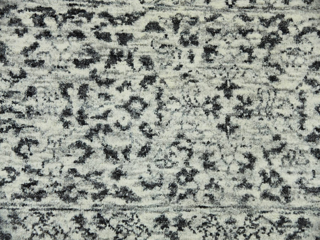 8'0" x 9'10" New Hand Knotted Ivory Wool Rectangle Oriental Rug - MOA10279471