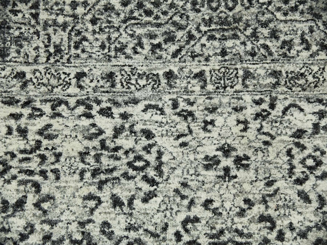 8'1" x 10'0" New Hand Knotted Ivory Wool Rectangle Oriental Rug - MOA10279472
