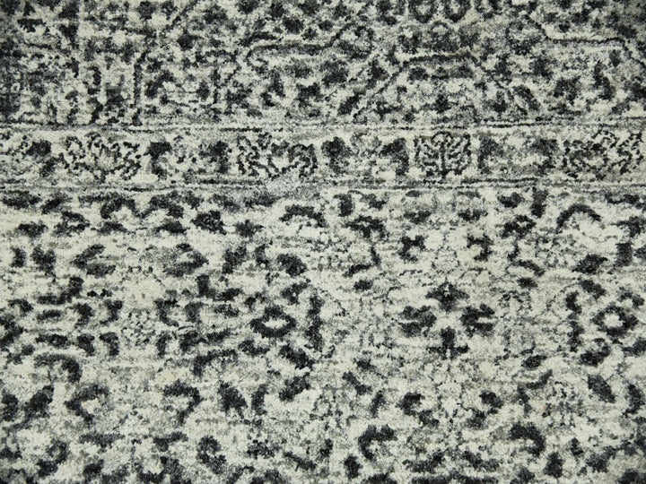 8'1" x 10'0" New Hand Knotted Ivory Wool Rectangle Oriental Rug - MOA10279472