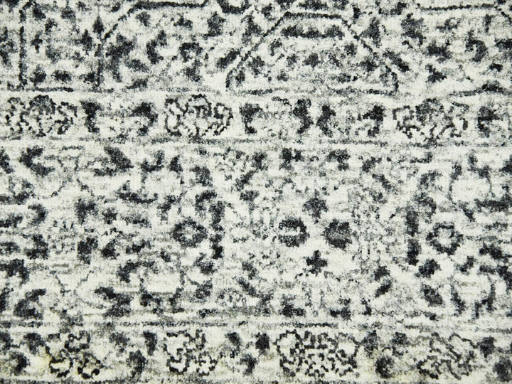 6'1" x 9'3" New Hand Knotted Ivory Wool Rectangle Oriental Rug - MOA10279473
