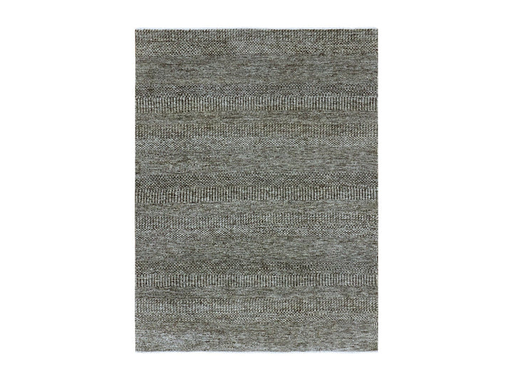5'2" x 7'0" New Hand Knotted Grey Wool Rectangle Oriental Rug - MOA10279478