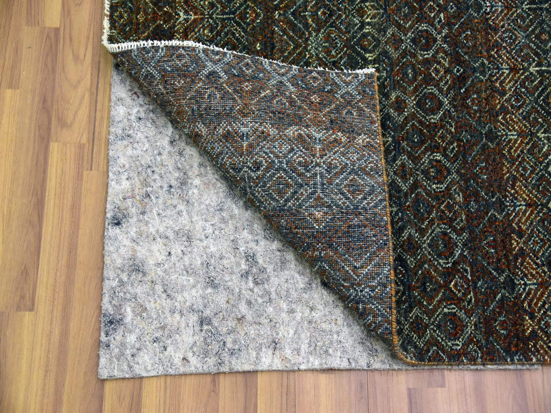 2'6" x 12'0" New Hand Knotted Brown Wool Runner Oriental Rug - MOA10279487