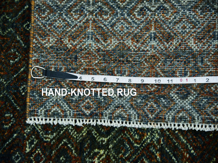 2'6" x 12'0" New Hand Knotted Brown Wool Runner Oriental Rug - MOA10279487