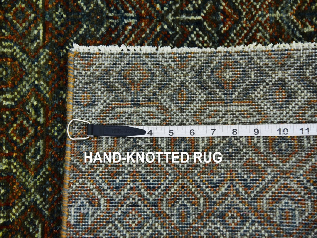 2'6" x 8'0" New Hand Knotted Brown Wool Runner Oriental Rug - MOA10279492