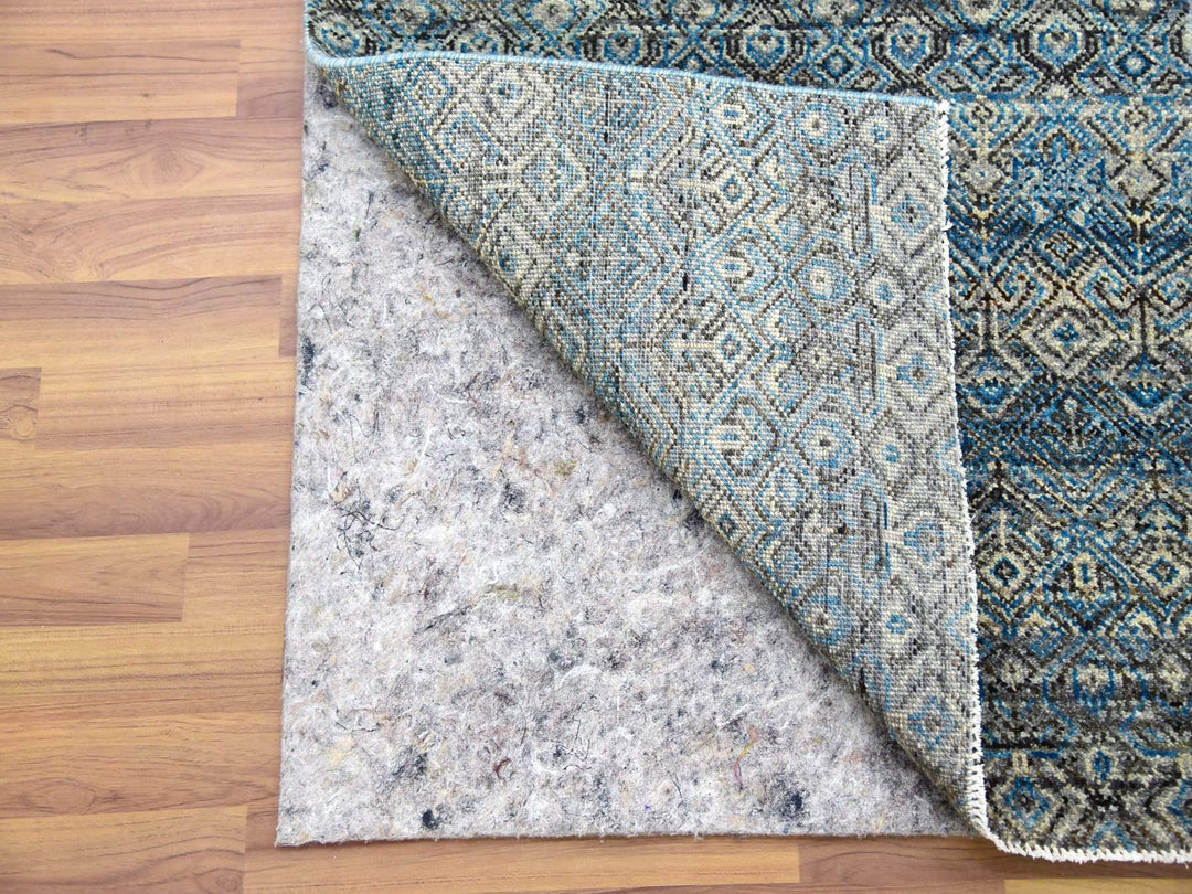 2'6" x 10'0" New Hand Knotted Blue Wool Runner Oriental Rug - MOA10279493