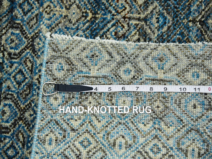 2'6" x 10'0" New Hand Knotted Blue Wool Runner Oriental Rug - MOA10279493