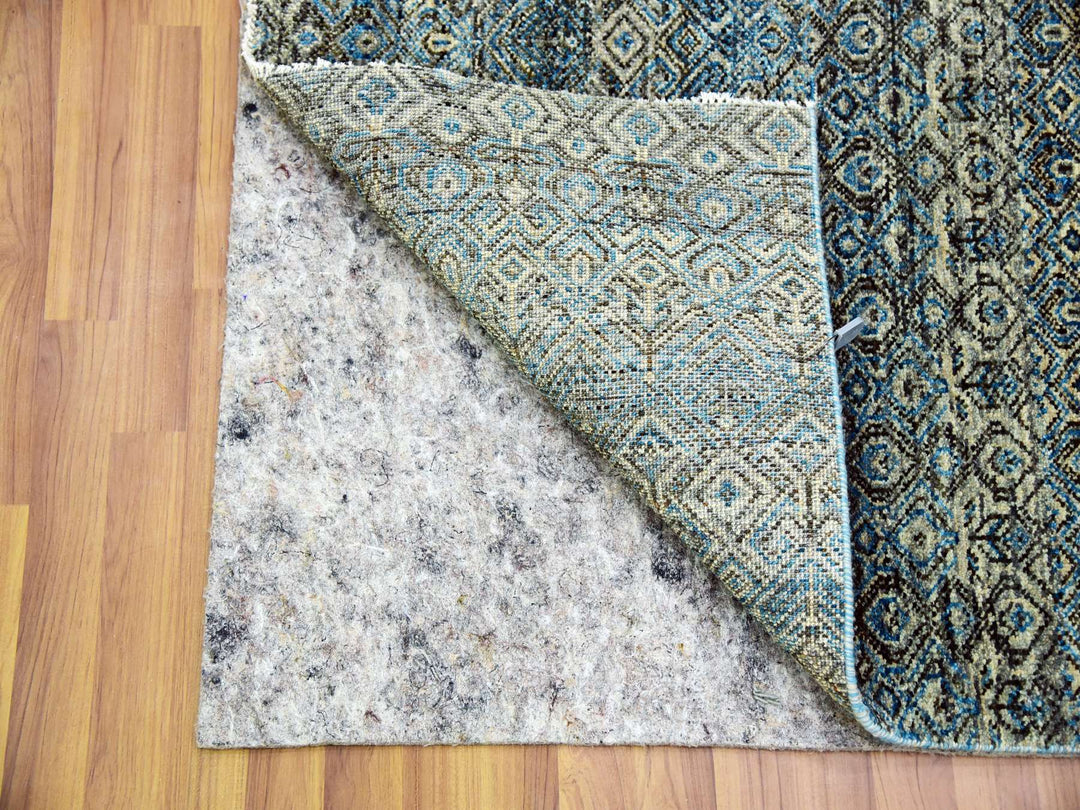2'6" x 10'0" New Hand Knotted Blue Wool Runner Oriental Rug - MOA10279494