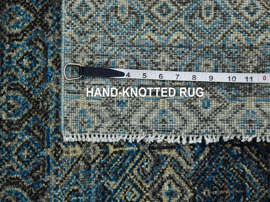 2'6" x 6'1" New Hand Knotted Blue Wool Runner Oriental Rug - MOA10279498