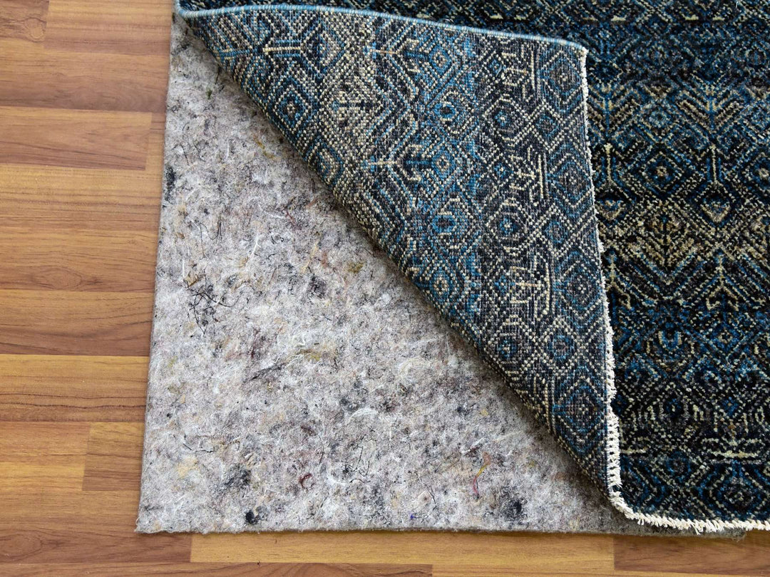 2'5" x 12'0" New Hand Knotted Blue Wool Runner Oriental Rug - MOA10279499