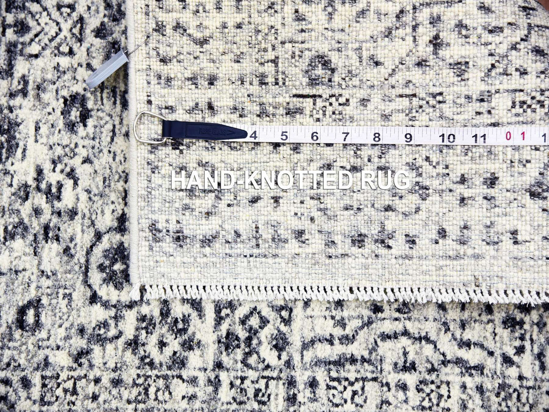 2'6" x 6'0" New Hand Knotted Ivory Wool Runner Oriental Rug - MOA10279501