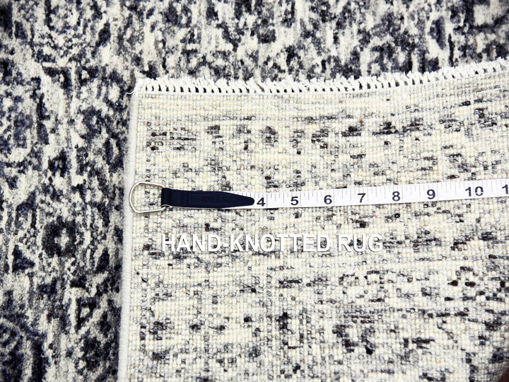 2'7" x 6'0" New Hand Knotted Ivory Wool Runner Oriental Rug - MOA10279502
