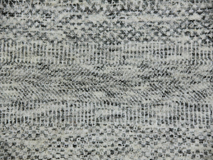 8'0" x 8'0" New Hand Knotted Grey Wool Square Oriental Rug - MOA10279512