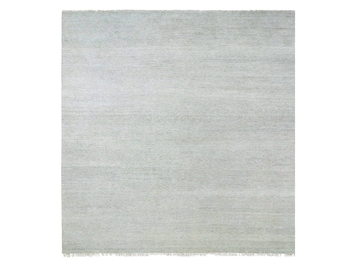 12'0" x 12'4" New Hand Knotted Grey Wool Square Oriental Rug - MOA10279541