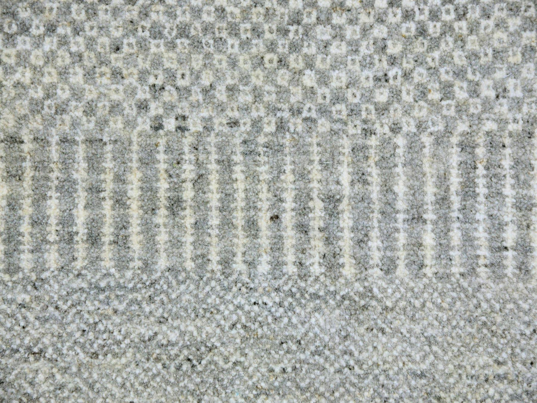 12'0" x 12'4" New Hand Knotted Grey Wool Square Oriental Rug - MOA10279541
