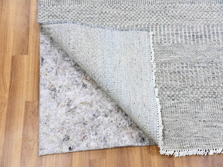 6'0" x 6'1" New Hand Knotted Grey Wool Square Oriental Rug - MOA10279543