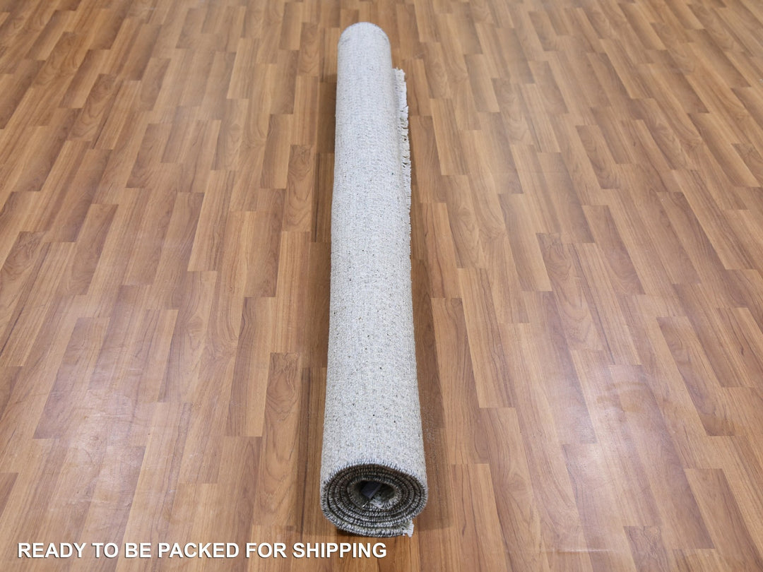6'0" x 6'1" New Hand Knotted Grey Wool Square Oriental Rug - MOA10279543