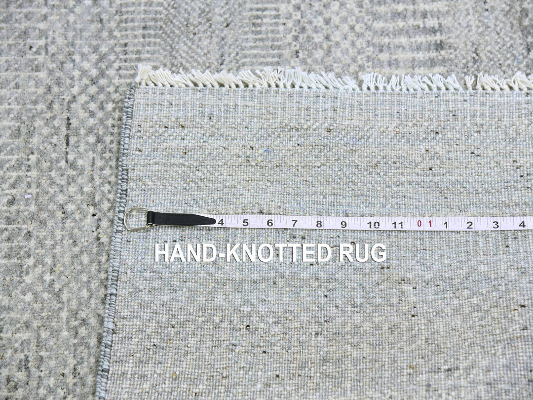 6'0" x 6'1" New Hand Knotted Grey Wool Square Oriental Rug - MOA10279543