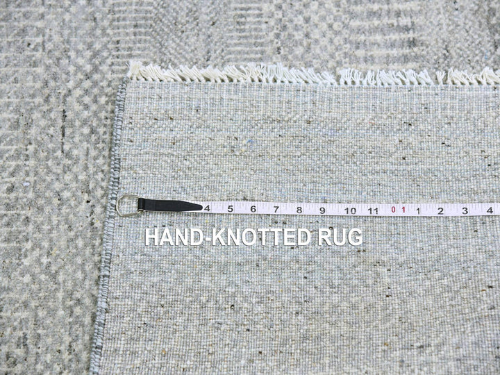 6'0" x 6'1" New Hand Knotted Grey Wool Square Oriental Rug - MOA10279543
