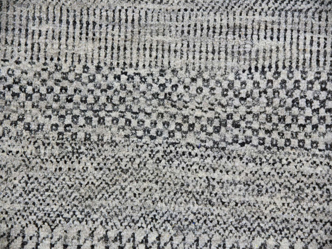 9'11" x 10'3" New Hand Knotted Grey Wool Square Oriental Rug - MOA10279561
