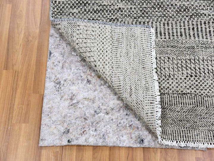 3'0" x 4'9" New Hand Knotted Grey Wool Rectangle Oriental Rug - MOA10279577
