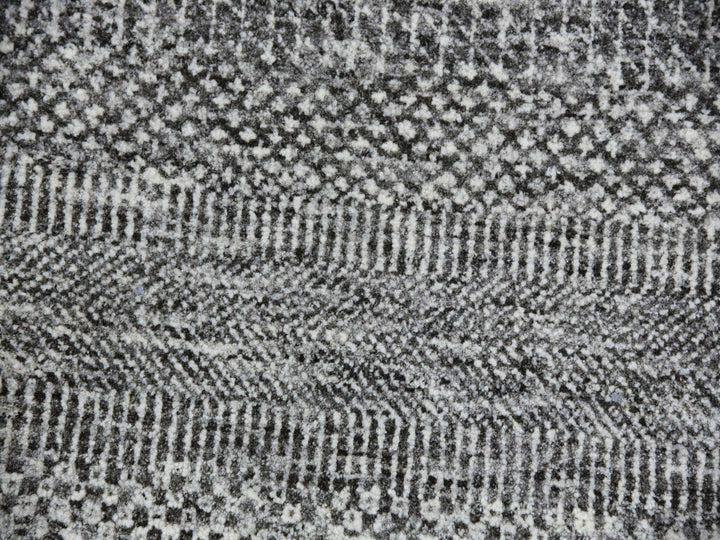 11'2" x 11'2" New Hand Knotted Grey Wool Round Oriental Rug - MOA10279584