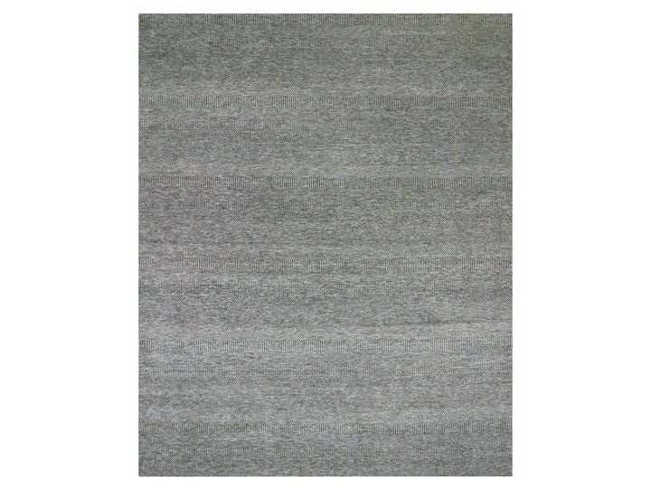 12'2" x 15'2" New Hand Knotted Grey Wool Rectangle Oriental Rug - MOA10279586