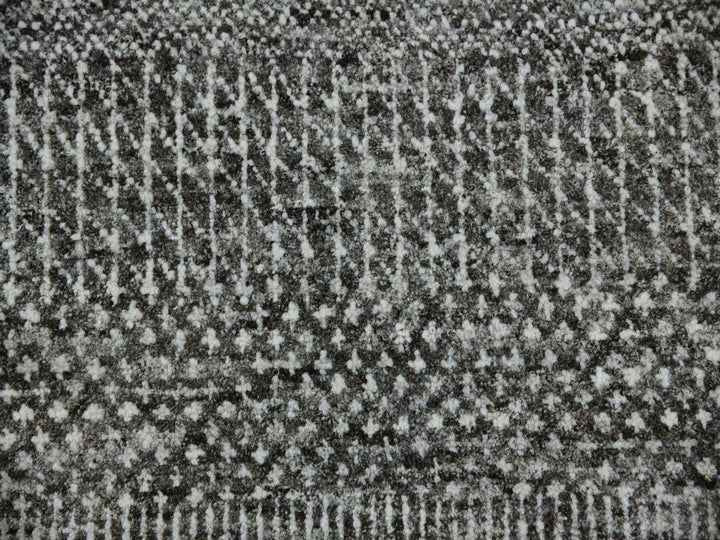 12'2" x 15'2" New Hand Knotted Grey Wool Rectangle Oriental Rug - MOA10279586