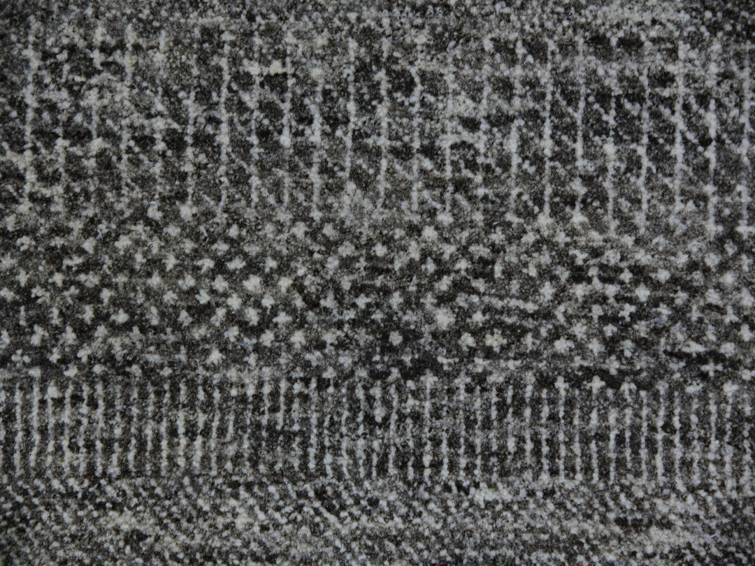8'1" x 8'2" New Hand Knotted Grey Wool Square Oriental Rug - MOA10279589