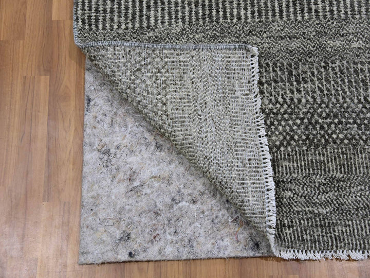 3'0" x 5'0" New Hand Knotted Grey Wool Rectangle Oriental Rug - MOA10279605