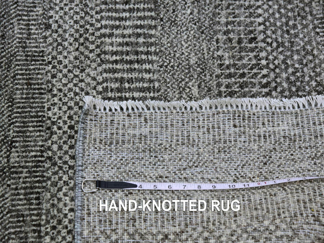 3'0" x 5'0" New Hand Knotted Grey Wool Rectangle Oriental Rug - MOA10279605