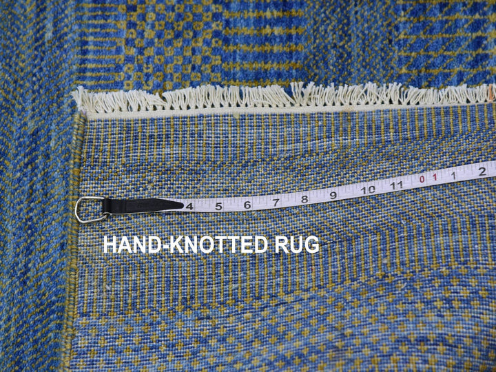 2'5" x 20'0" New Hand Knotted Blue Wool Runner Oriental Rug - MOA10279618