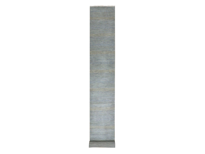 2'6" x 20'0" New Hand Knotted Blue Wool Runner Oriental Rug - MOA10279622