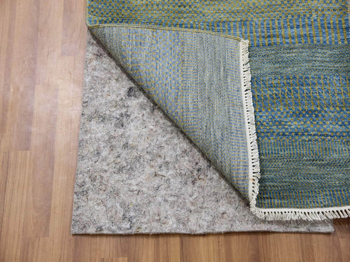 2'6" x 20'0" New Hand Knotted Blue Wool Runner Oriental Rug - MOA10279622