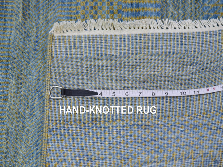 2'6" x 20'0" New Hand Knotted Blue Wool Runner Oriental Rug - MOA10279622