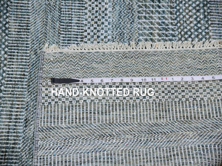 3'0" x 5'2" New Hand Knotted Blue Wool & Silk Rectangle Oriental Rug - MOA10279643