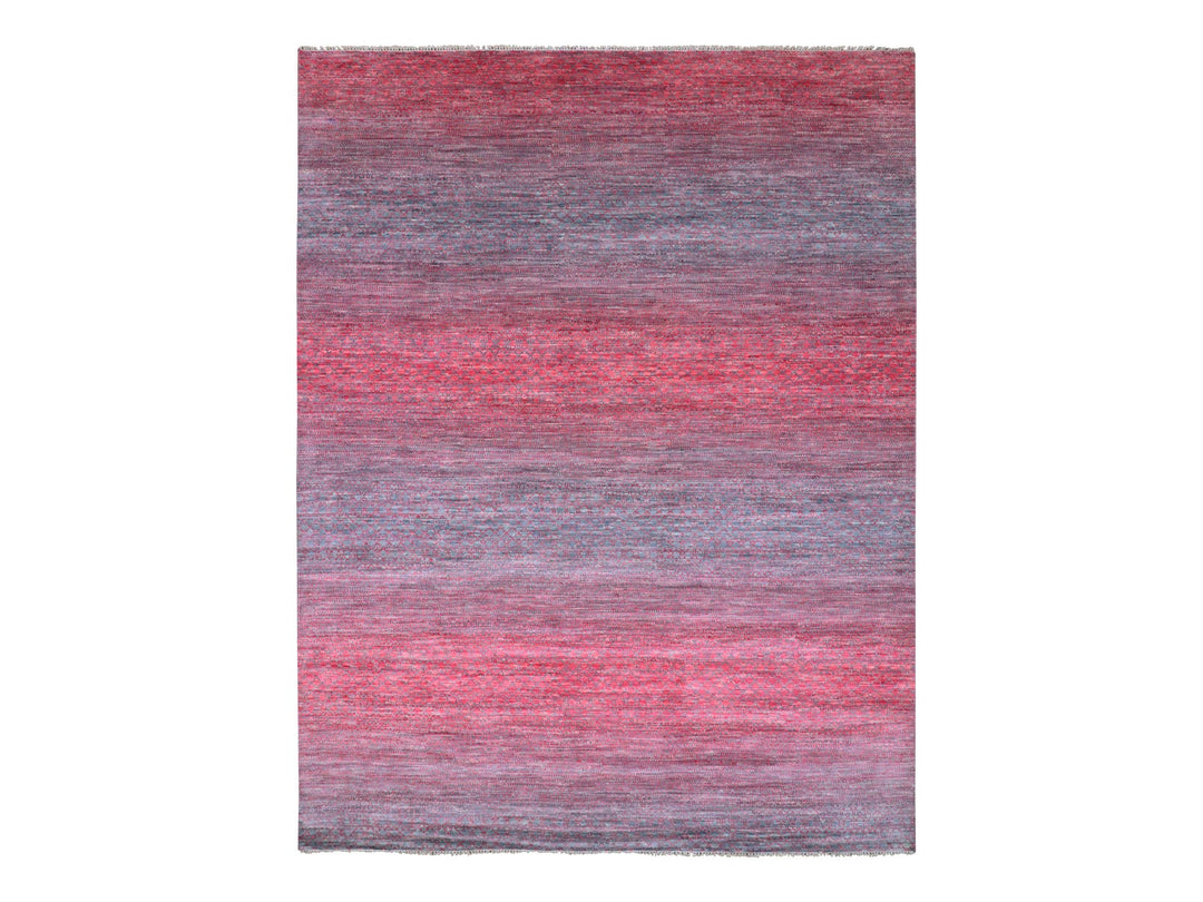 9'4" x 12'2" New Hand Knotted Red Wool Rectangle Oriental Rug - MOA10279645