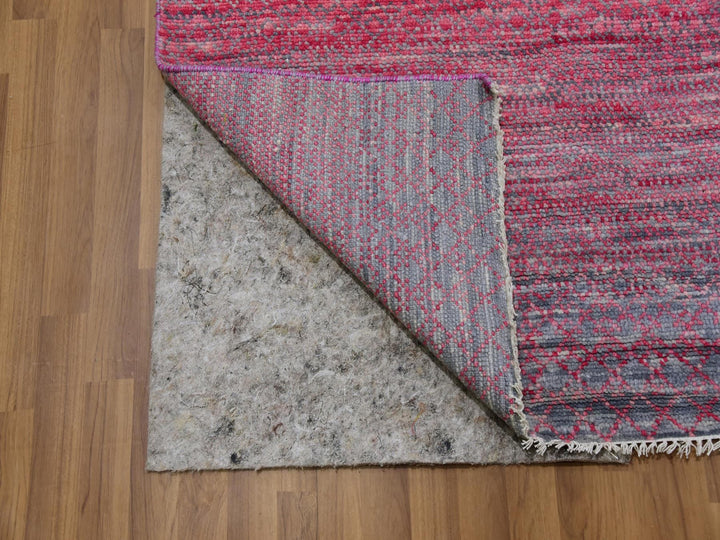 9'4" x 12'2" New Hand Knotted Red Wool Rectangle Oriental Rug - MOA10279645
