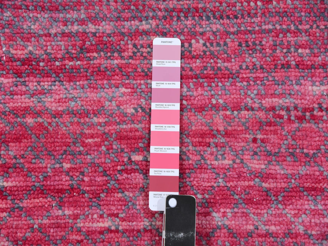 9'4" x 12'2" New Hand Knotted Red Wool Rectangle Oriental Rug - MOA10279645